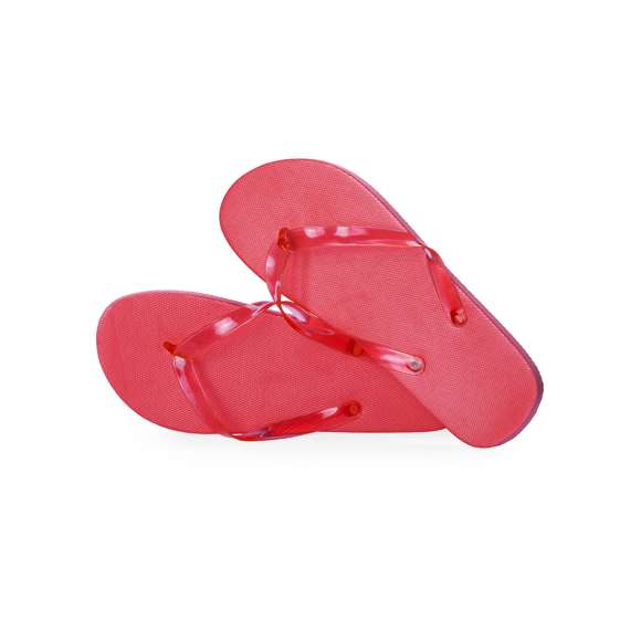 Par de chanclas fabricadas en EVA y PVC. Suela hecha de resistente EVA para una alta durabilidad y tiras ergonómicas fabricadas en PVC a juego. Disponibles en una variada gama de colores vibrantes adaptándose a cualquier estilo. Tallas 36-38 y 42-44.