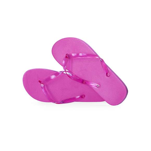Par de chanclas fabricadas en EVA y PVC. Suela hecha de resistente EVA para una alta durabilidad y tiras ergonómicas fabricadas en PVC a juego. Disponibles en una variada gama de colores vibrantes adaptándose a cualquier estilo. Tallas 36-38 y 42-44.
