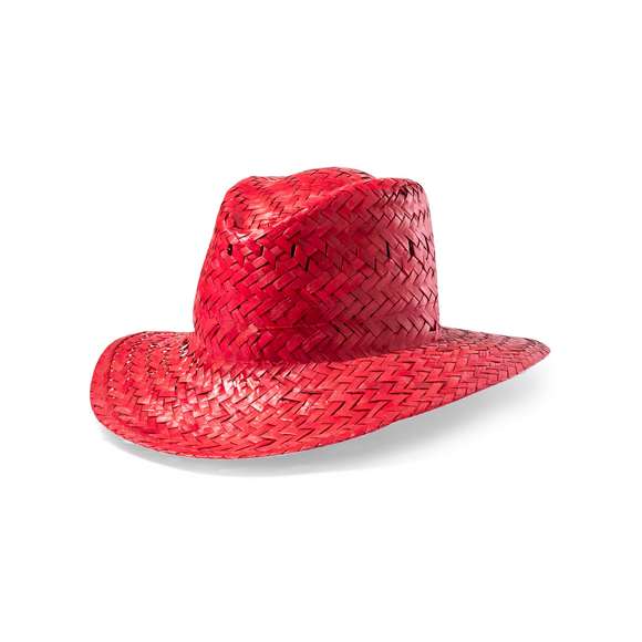 Sombrero de paja en variada gama de vivos colores con confortable cinta interior.