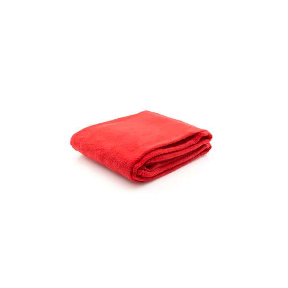 Manta de 130x160cm en variada gama de vivos colores. En material polar fleece anti-pilling de 200g/m2 y con asa de transporte de cierre de velcro en suave poliéster.