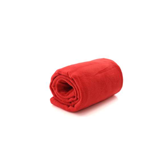 Manta de 130x160cm en variada gama de vivos colores. En material polar fleece anti-pilling de 200g/m2 y con asa de transporte de cierre de velcro en suave poliéster.
