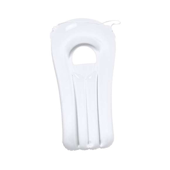  	Original colchoneta inflable de PVC con ventana transparente y cordón de transporte en vivos colores.