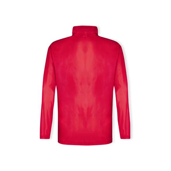 Impermeable en resistente poliéster 190T en variada gama de colores. Con capucha de cremallera integrada en cuello y cordones de ajuste, cierre principal de cremallera y bolsillos laterales. Disponible en tallas M-L, XL-XXL.