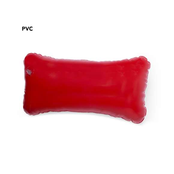 Almohadilla inflable en resistente PVC y vivos colores.