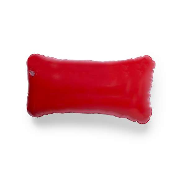 Almohadilla inflable en resistente PVC y vivos colores.