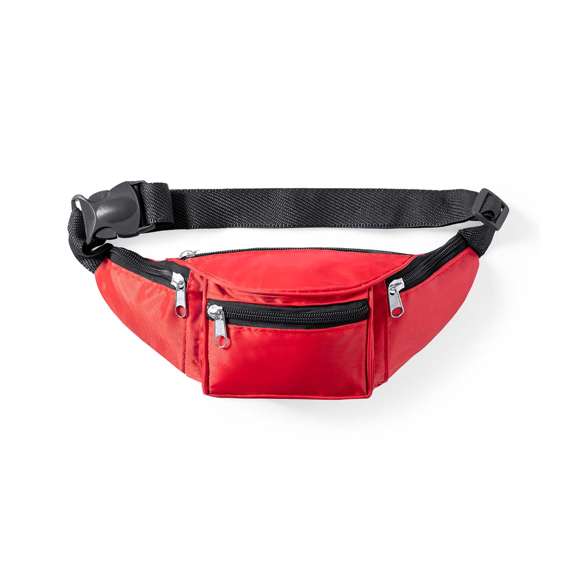 Riñonera en resistente poliéster 420D en variados colores. Con 4 bolsillos de cierre de cremallera y cintura con cierre de clic ajustable. Diseñada para actividades deportivas y de ocio.