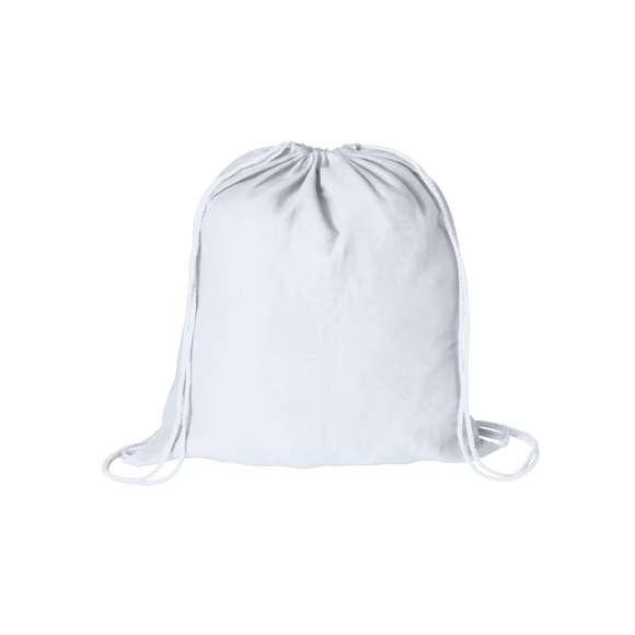 Mochila de cuerdas en tejido 100% algodón de suave acabado de alegres colores. Con cuerdas autocierre a juego.