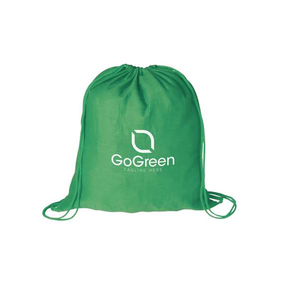 Mochila de cuerdas en tejido 100% algodón de suave acabado de alegres colores. Con cuerdas autocierre a juego.