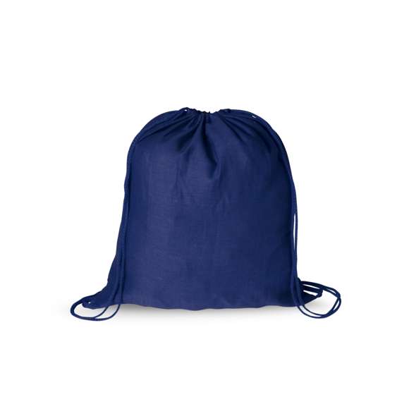 Mochila de cuerdas en tejido 100% algodón de suave acabado de alegres colores. Con cuerdas autocierre a juego.