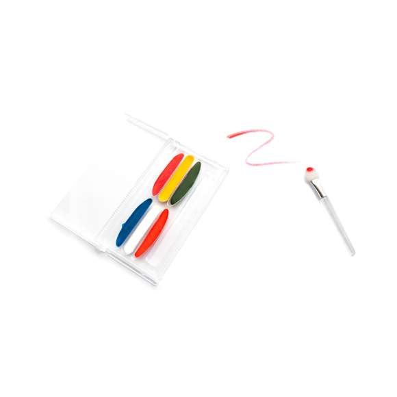 Set de pinturas con aplicador y en variados colores. Presentad en estuche individual transparente.