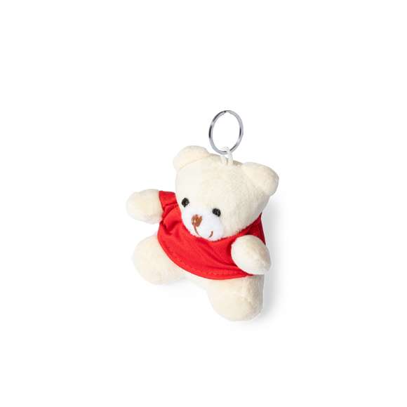 Llavero osito de peluche con camisetitas en divertida gama de vivos colores.