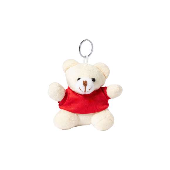 Llavero osito de peluche con camisetitas en divertida gama de vivos colores.
