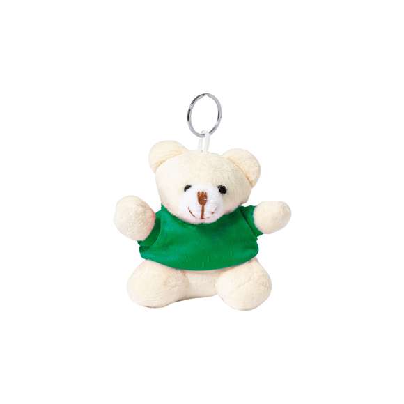 Llavero osito de peluche con camisetitas en divertida gama de vivos colores.
