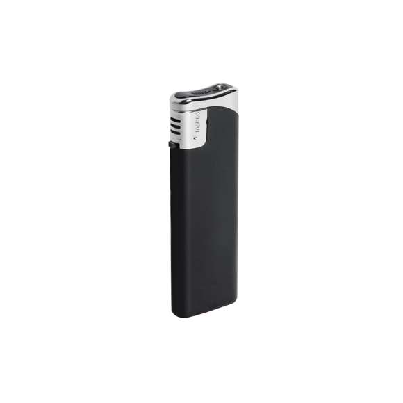  	Encendedor a gas de mecanismo eléctrico. Con protección infantil, recargable, regulador de llama y disponible en variada gama de colores de acabado sólido. Servidos en cajas de 50 unidades del mismo color.