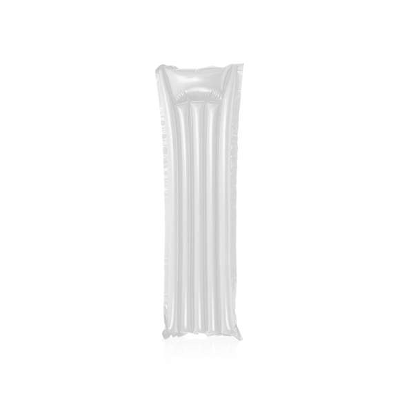 Colchoneta inflable de 180cm en resistente PVC de vivos colores. Presentada con plegado especial para fácil impresión.