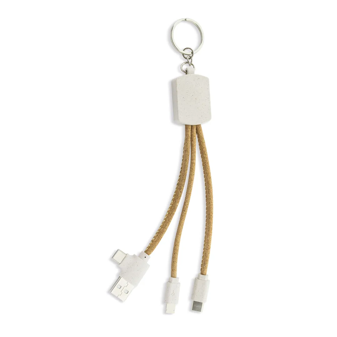 Producto personalizable Llavero Cargador Conectores Ecológico Nabir