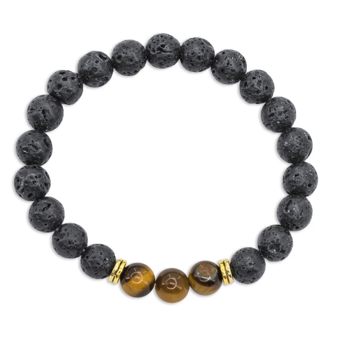 Producto personalizable Pulsera Piedra Volcánica "Ávalon"