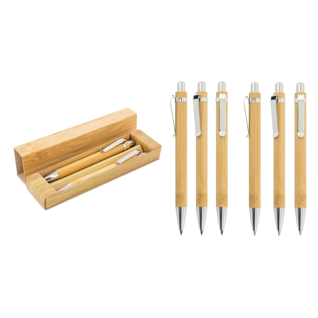 Producto personalizable Set De Bolígrafo Y Lápiz Infinito Bambú "Elastic Infinite"