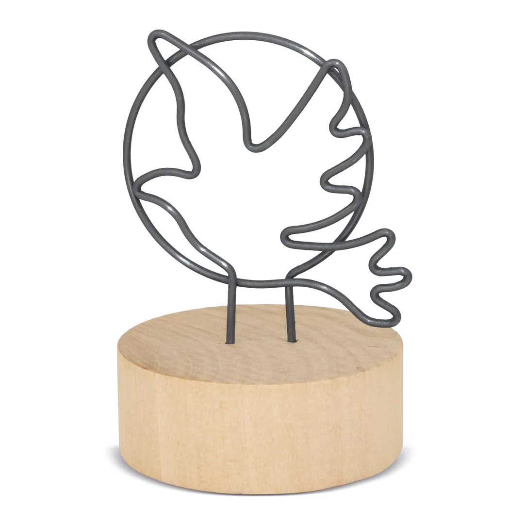 Producto personalizable Memo Clip Con Base De Madera Espíritu