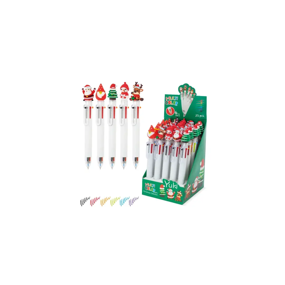 Producto personalizable Set Navideño Boligrafos Multicolor "Yuki"
