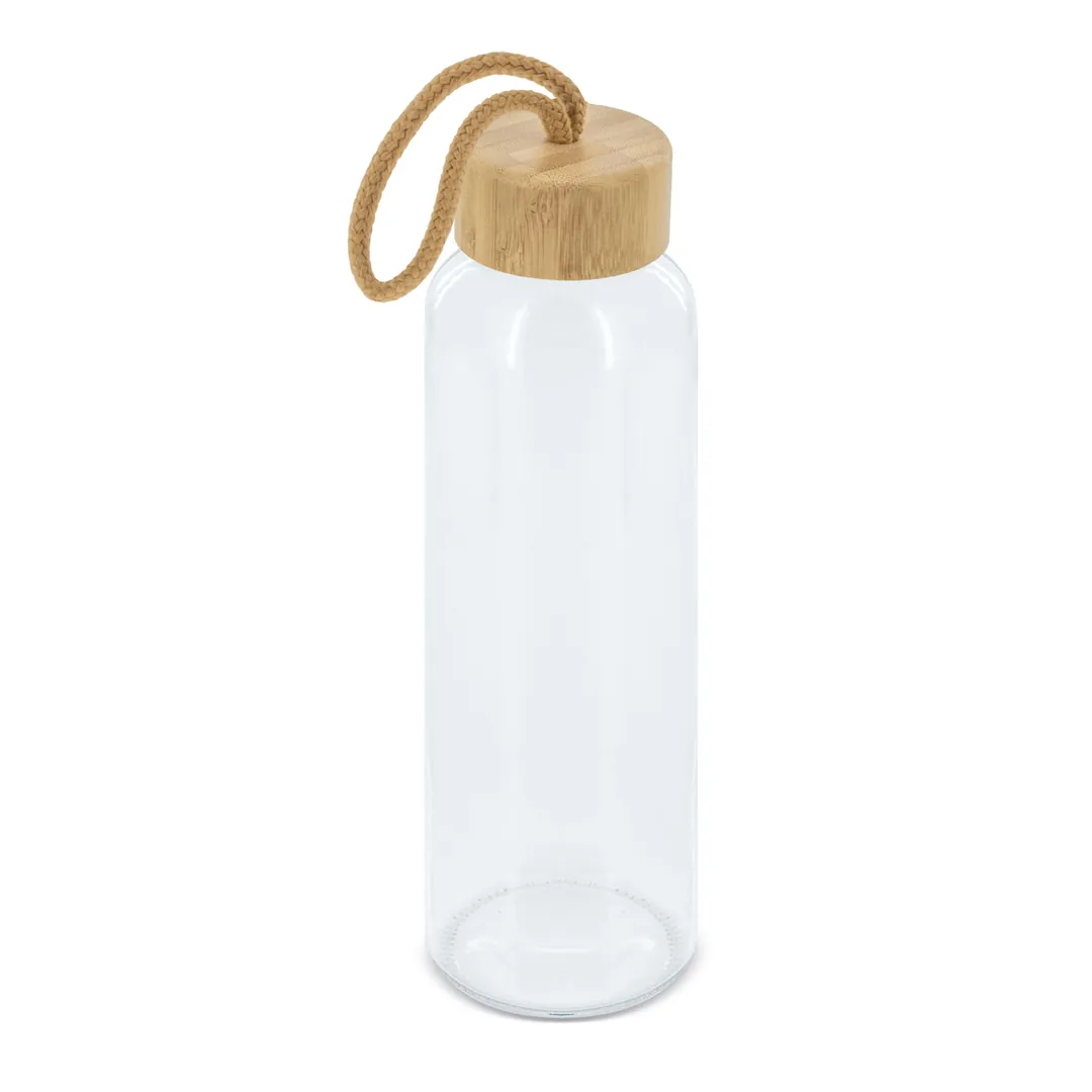 Producto personalizable Botella Cristal Tapon Bambu "Blis"
