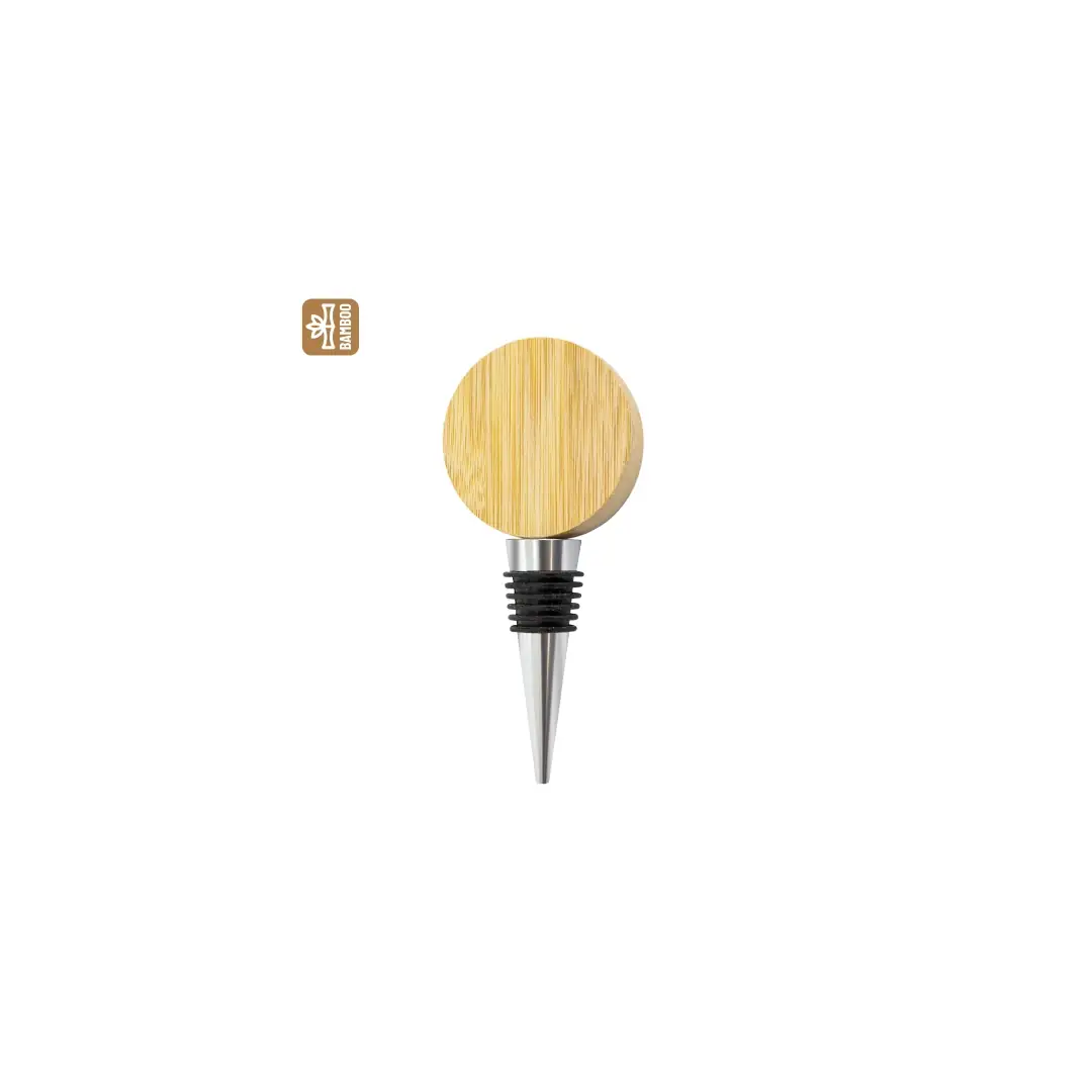 Producto personalizable Abrebotellas Tapón Bambú Natural "Allium"