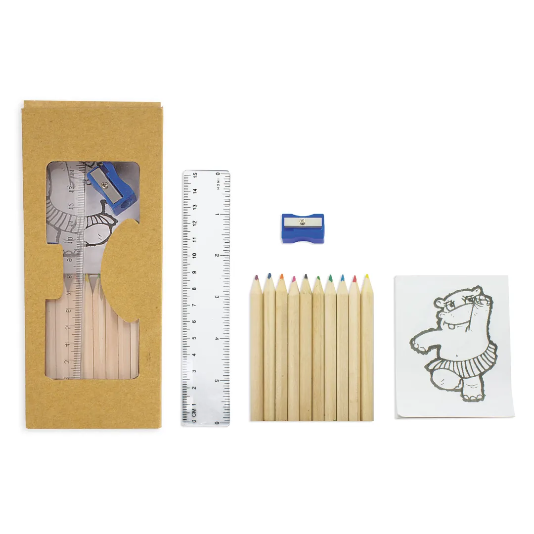 Producto personalizable Set Lapices+Libro Pintura+Accesorios "Zafir"