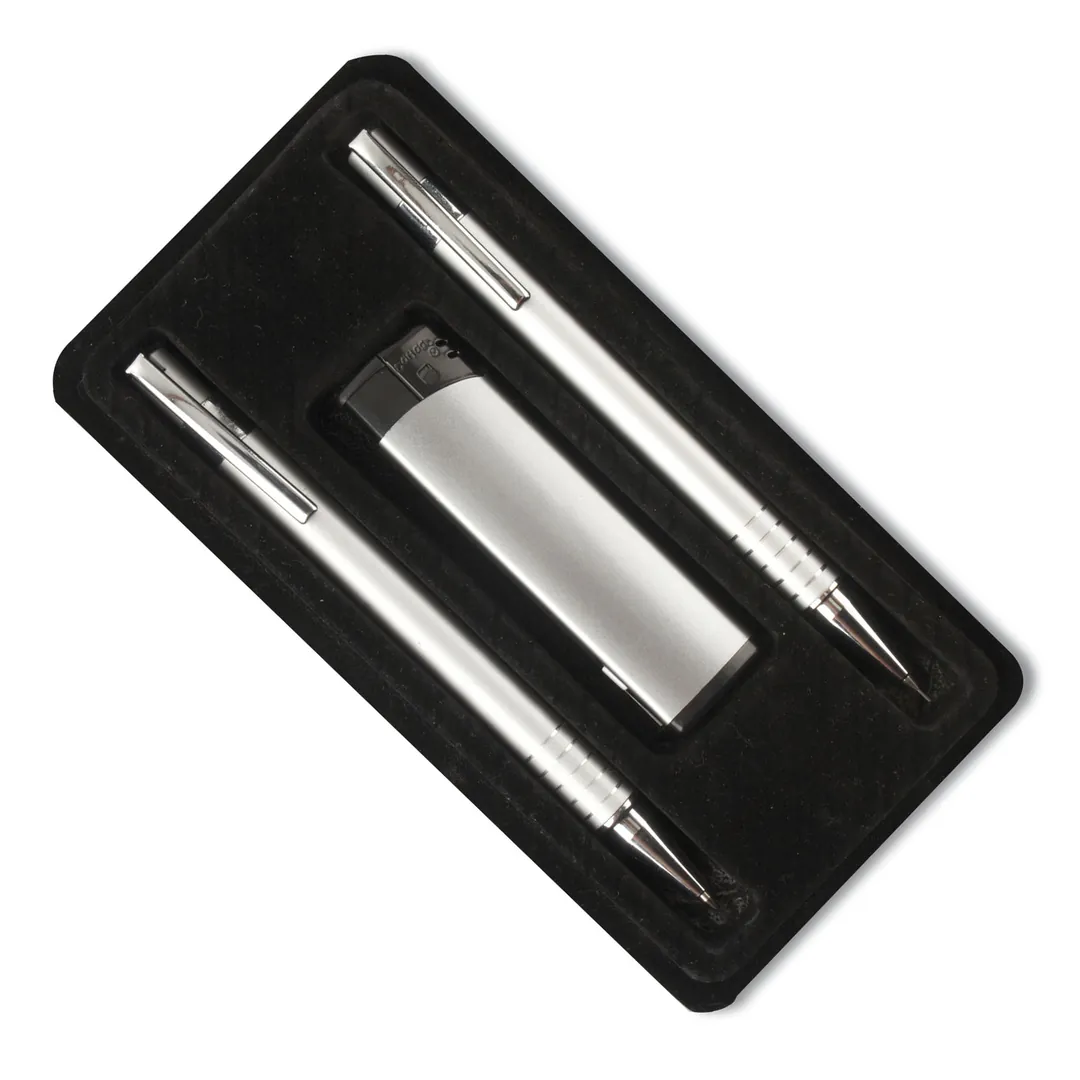 Producto personalizable Estuche Boligrafo 2 Pcs Y Encendedor