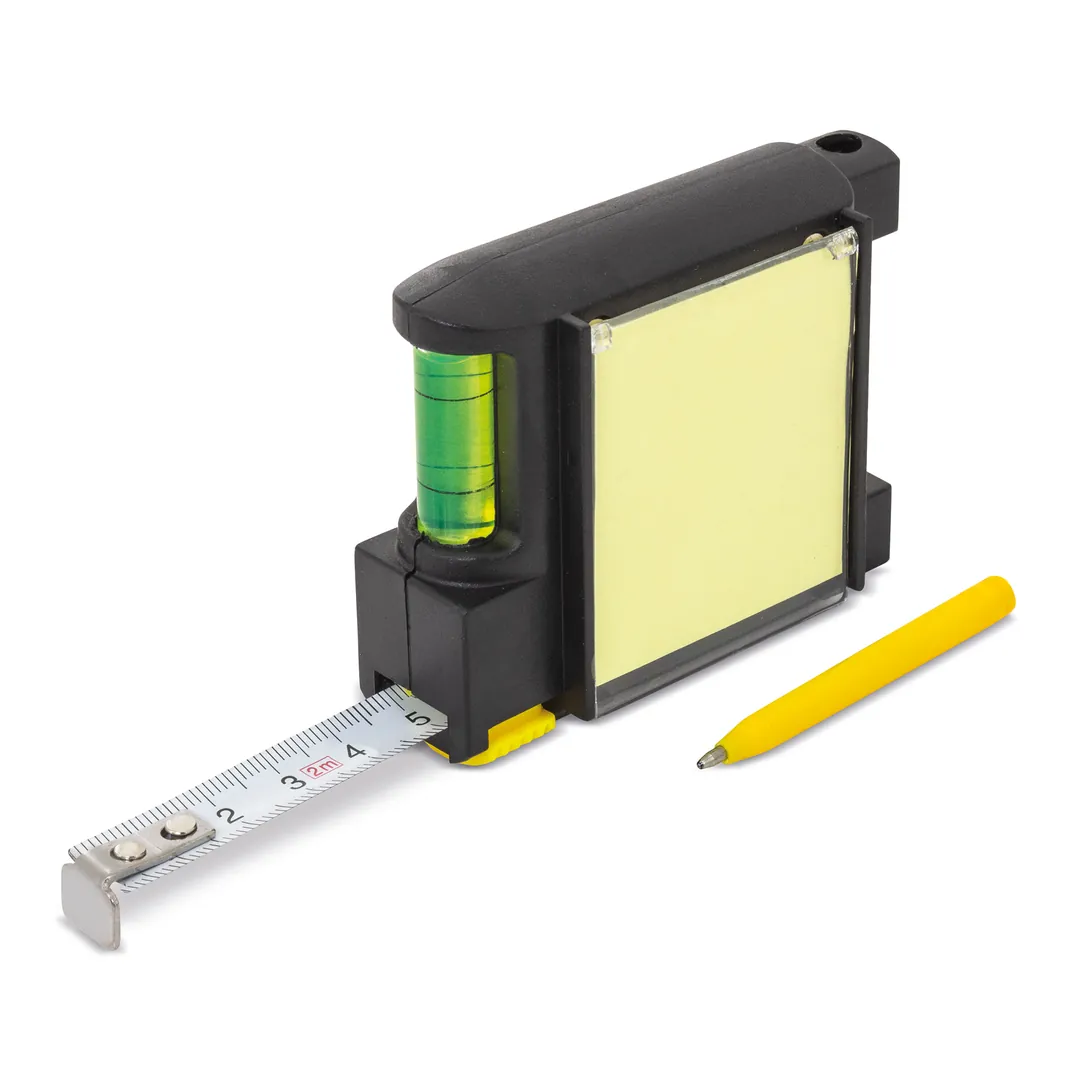 Producto personalizable Flexómetro 2M Con Nivel Y Notas "Medy"