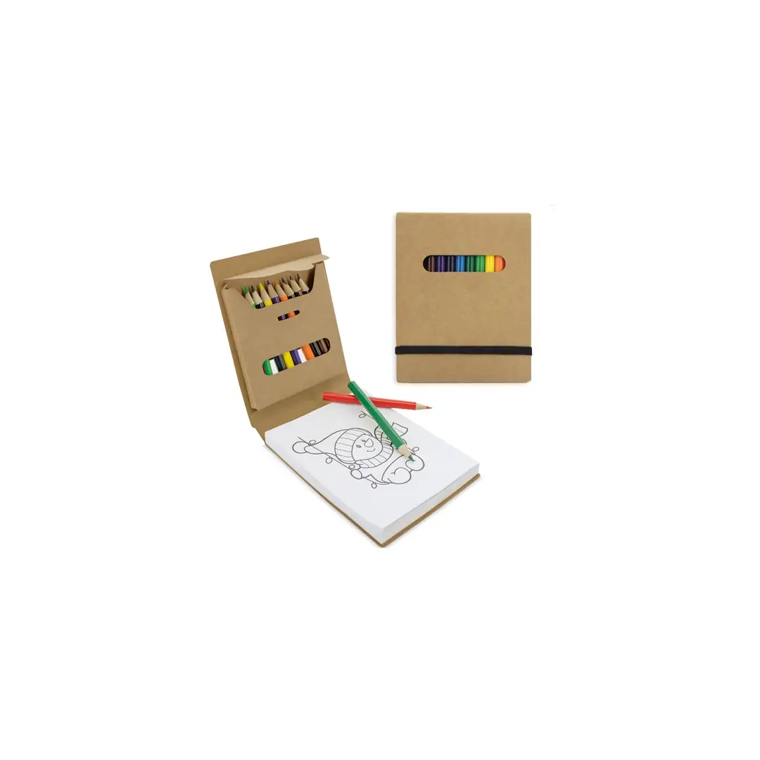 Producto personalizable Libreta De Colorear Con Cajita12 Colores "Pintur"