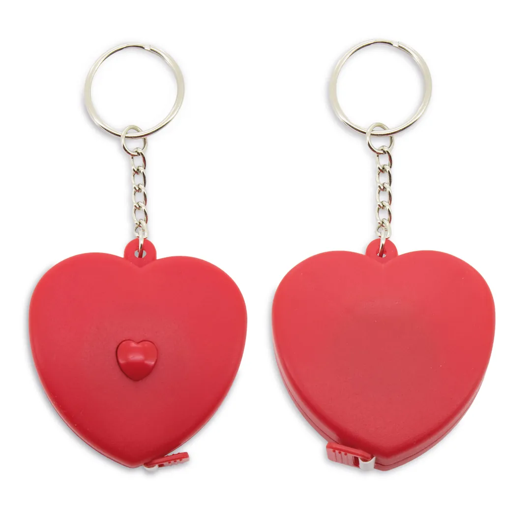 Producto personalizable Llavero Cinta Metrica "Corazon"