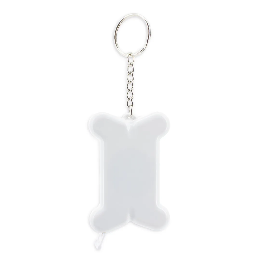 Producto personalizable Llavero Cinta Métrica "Hueso"