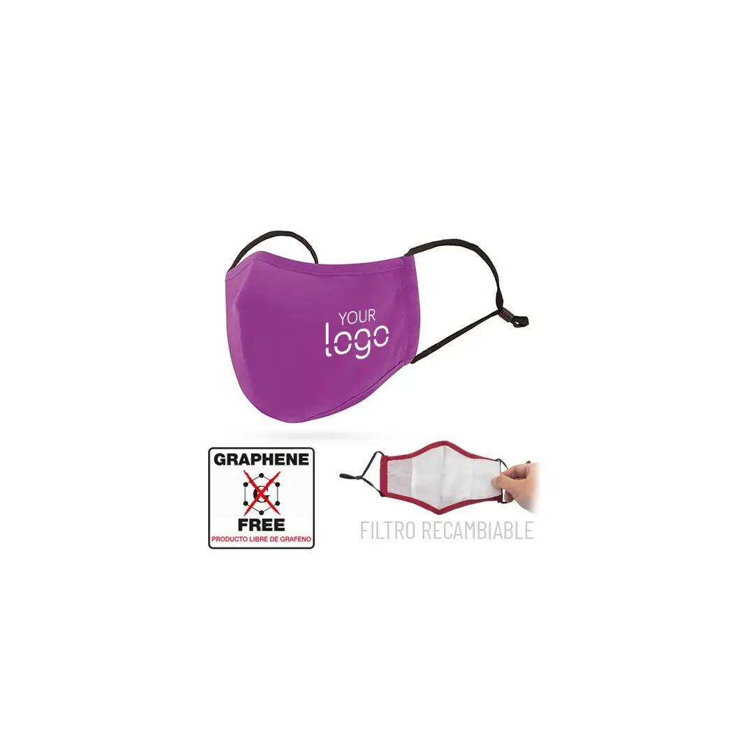 Producto personalizable -Mascarilla Con Filtro Reutilizable Gran Confort