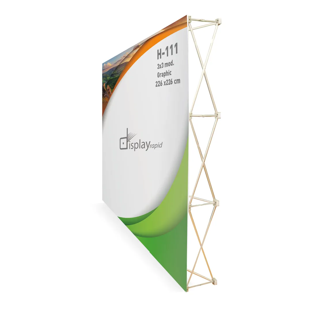 Producto personalizable Pop Up Velcro 3X3 Con Trolley "Showroom"