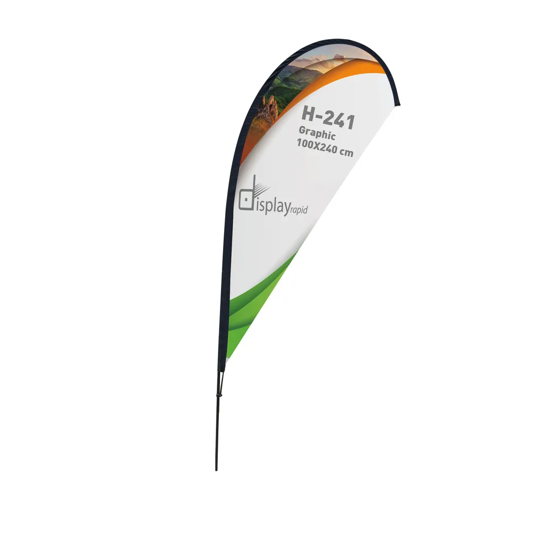 Producto personalizable Soporte Bandera Publicitaria Forma Gota 3 M | Eventos Outdoor B2B
