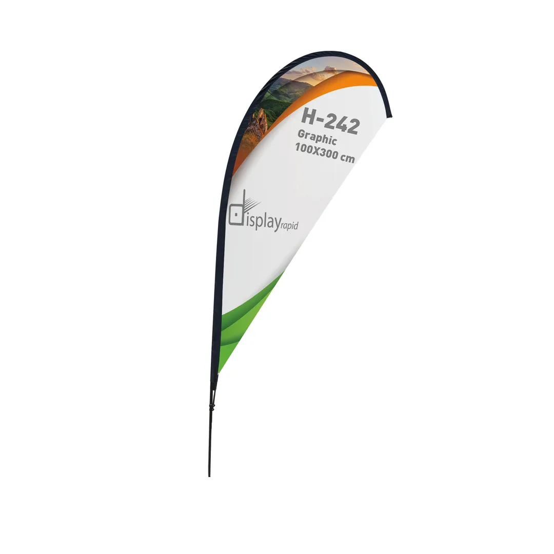 Producto personalizable Soporte Bandera Publicitaria Forma Gota 4 M | Eventos Outdoor B2B