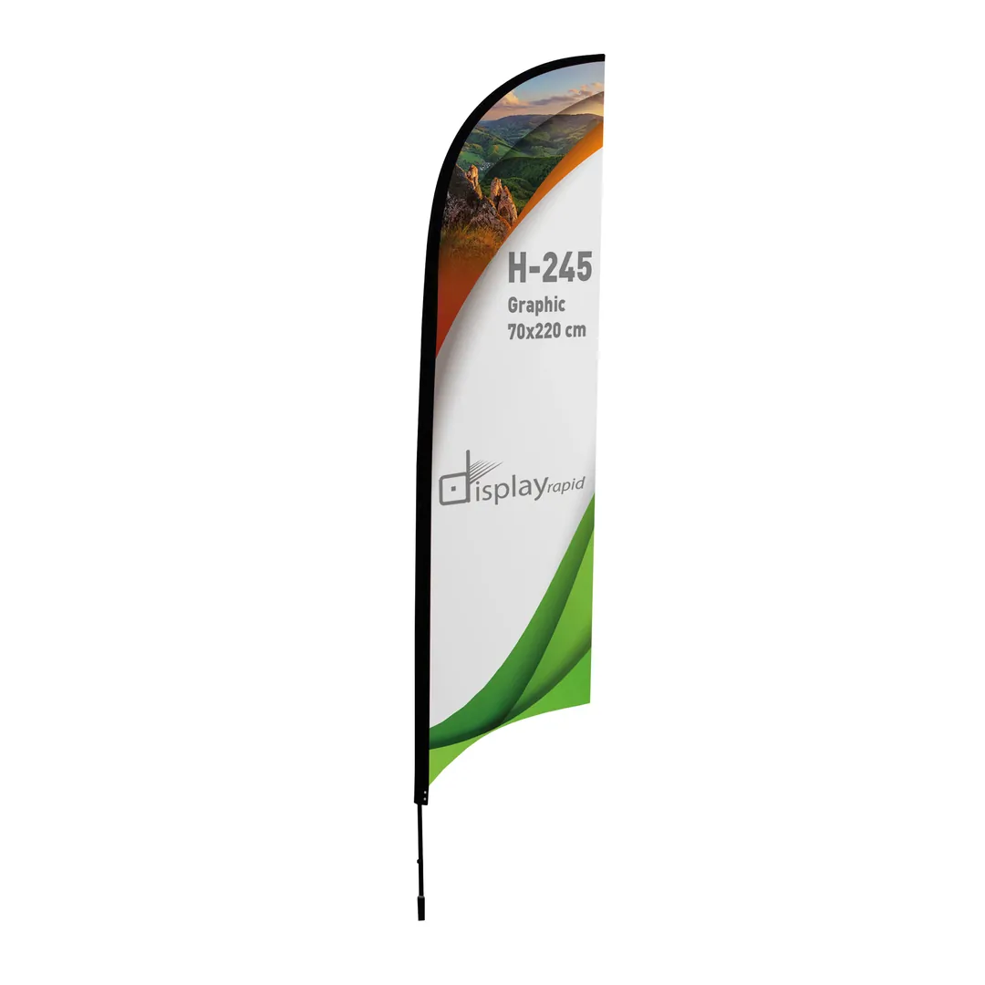 Producto personalizable Soporte Bandera Publicitaria Forma Pluma 2 M | Eventos Outdoor B2B