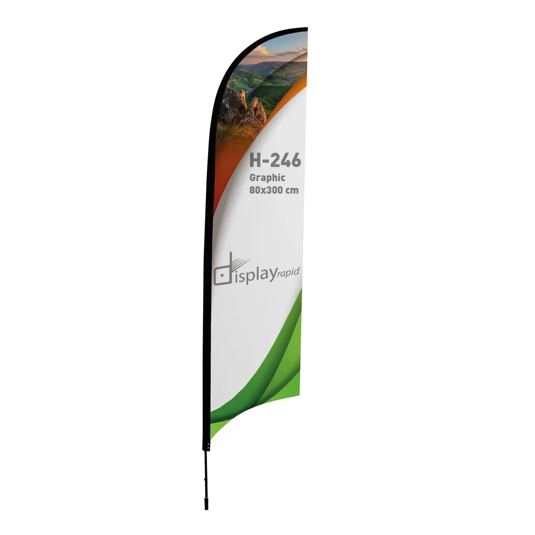 Producto personalizable Soporte Bandera Publicitaria Forma Pluma 3 M | Eventos Outdoor B2B