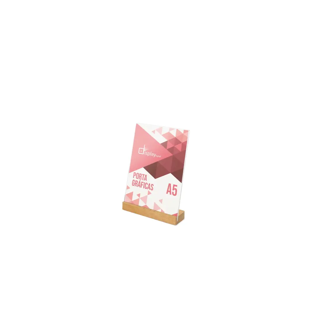 Producto personalizable Portagraficas A5 Base Madera "Izor"