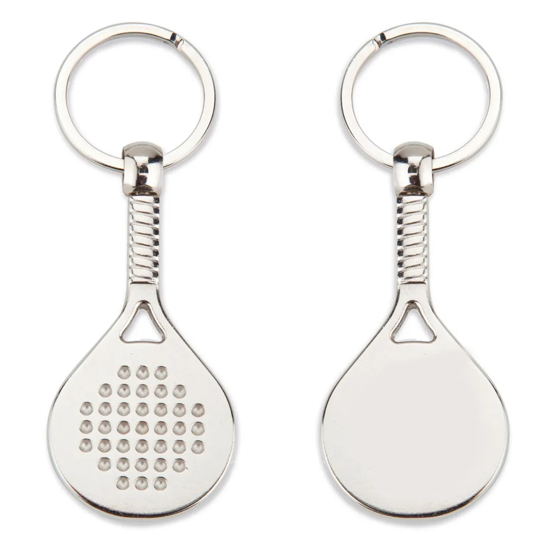 Producto personalizable Llavero Raqueta Metalico