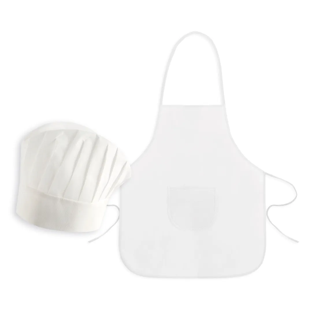 Producto personalizable Set Delantal Y Gorro Infant Nwblanco