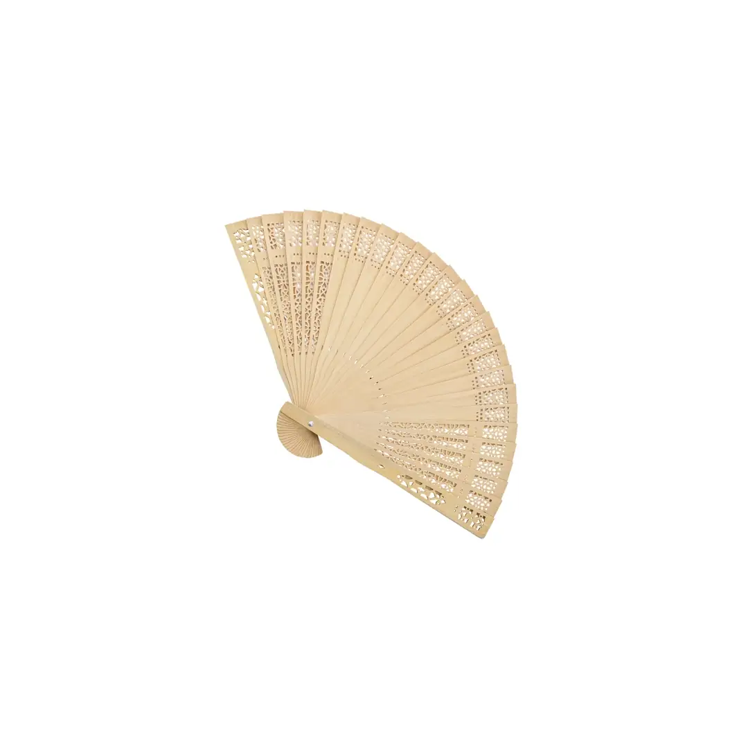 Producto personalizable Abanico Calado Madera "Sumira"
