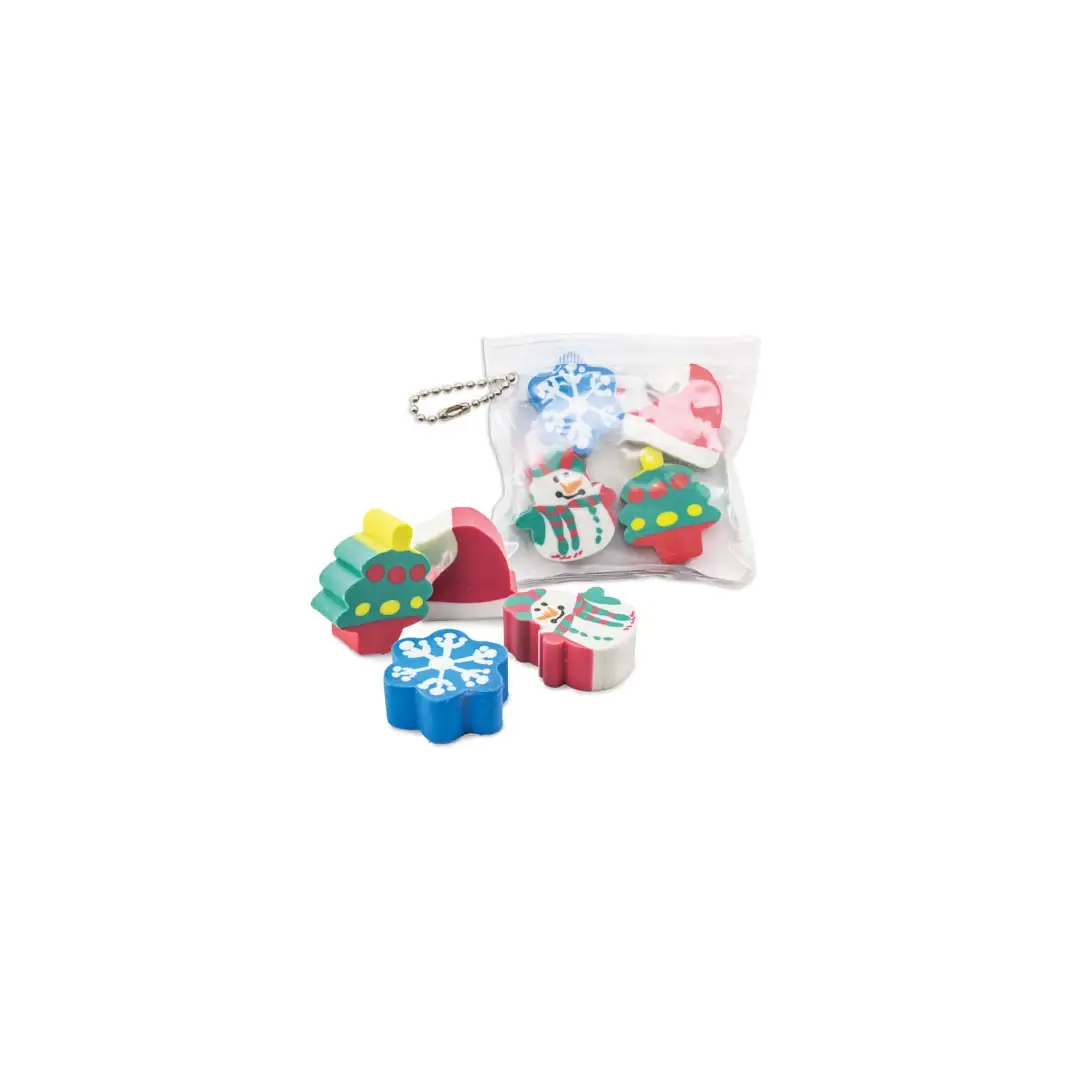 Producto personalizable Set Gomas Navideñas "Hal" 1 Pack