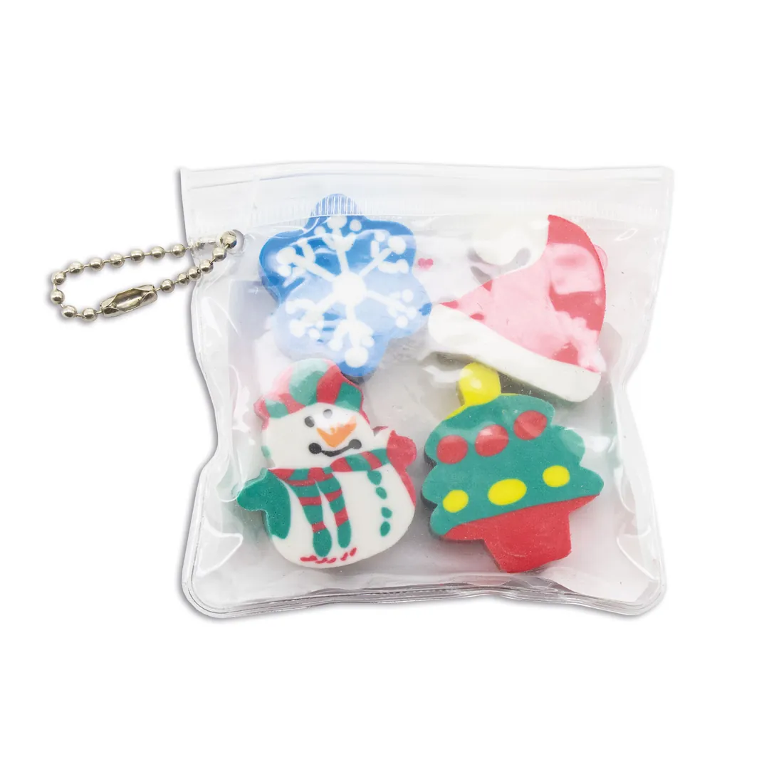 Producto personalizable Set Gomas Navideñas "Hal" 1 Pack