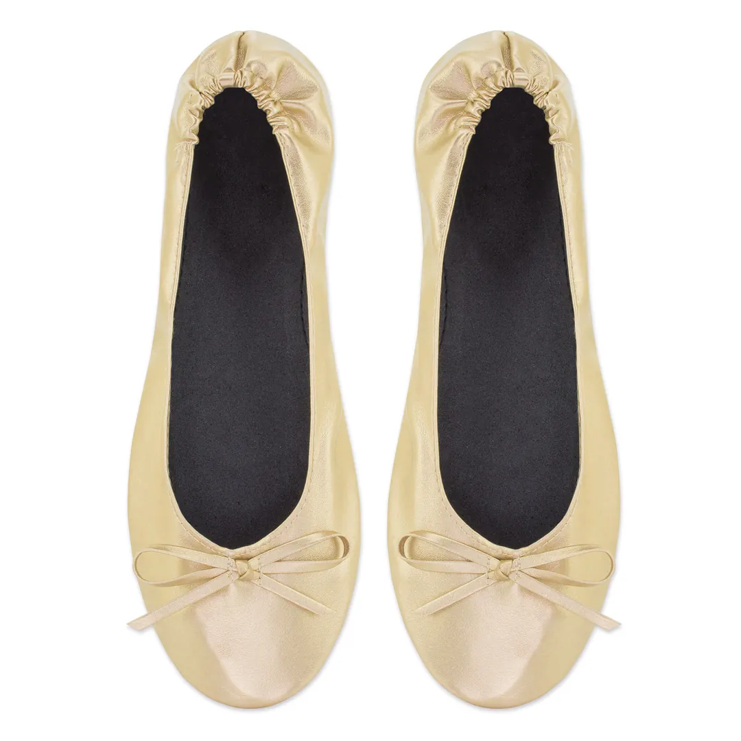Variante de producto Zapatilla Plegable Oro (12 Pares) "Ballet"