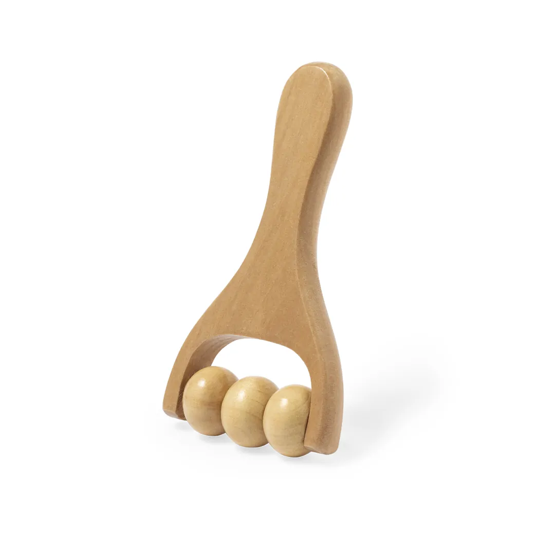 Producto personalizable Masajeador Echem Madera Natural | Bienestar Corporativo y Relax B2B