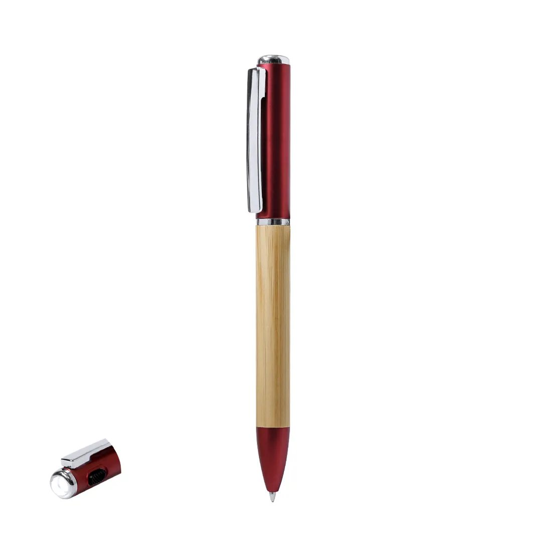 Producto personalizable Bolígrafo Linterna Telnay de Bambú | 2 en 1 | Regalo Corporativo Ecológico