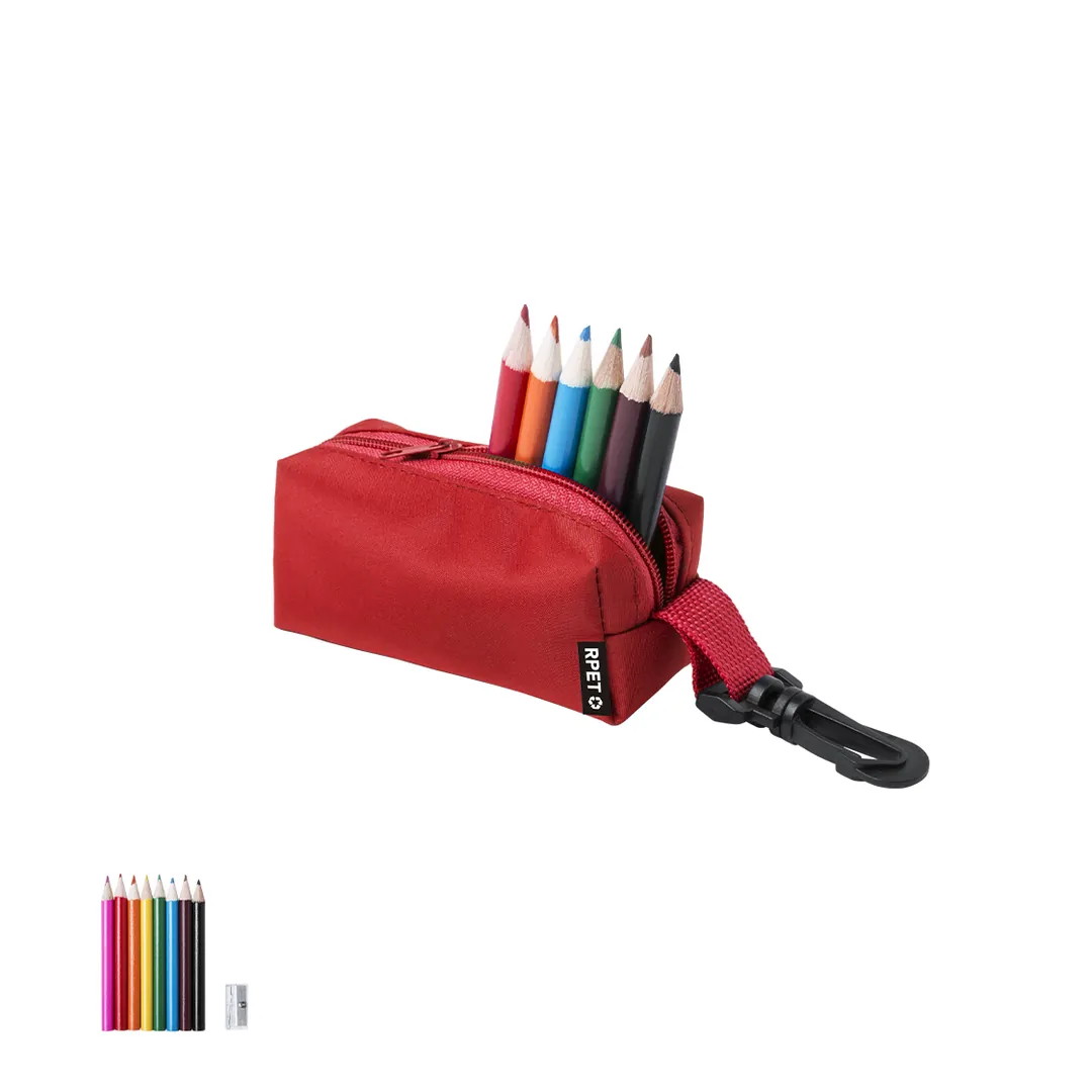 Producto personalizable Estuche Lápices Krolan RPET Sostenible
